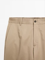 100% cotton twill relaxed fit trousers