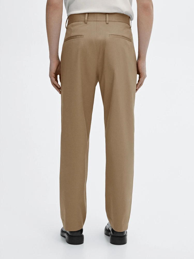 100% cotton twill relaxed fit trousers