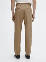 100% cotton twill relaxed fit trousers