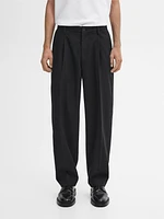 Relaxed fit pinstripe trousers