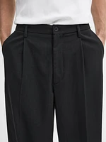 Relaxed fit pinstripe trousers