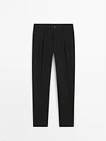 Relaxed fit pinstripe trousers