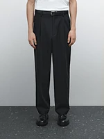 Relaxed fit trousers a cool wool blend