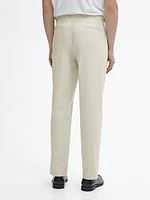 Tapered fit trousers with buckle detail