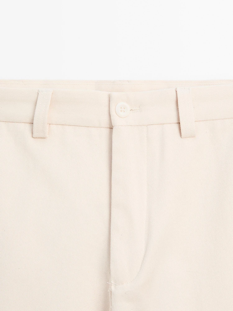 Pantalon straight 100 % coton