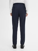 100% wool striped suit trousers