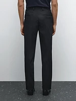 Tapered fit trousers with side elastic detail