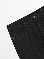 Cotton blend slim fit jeans