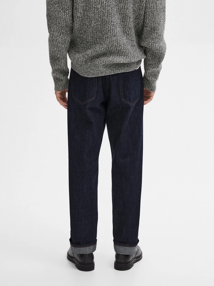 Jean selvedge relaxed fit 100 % coton