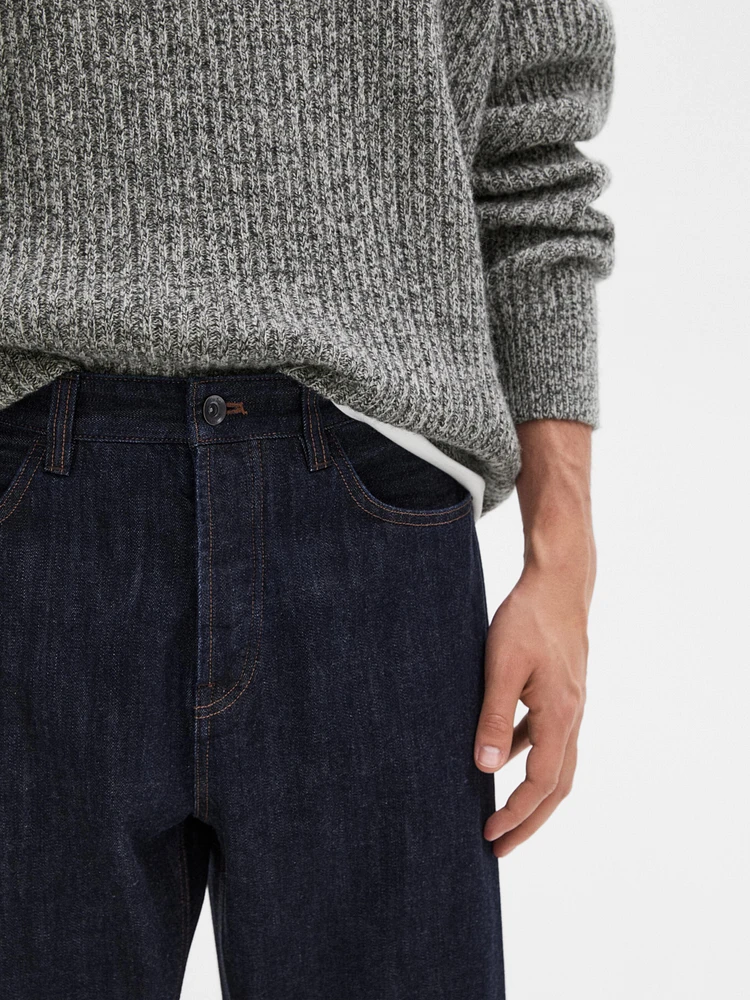 Jean selvedge relaxed fit 100 % coton