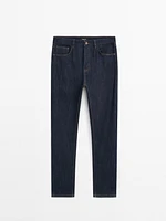 100% cotton relaxed fit selvedge jeans