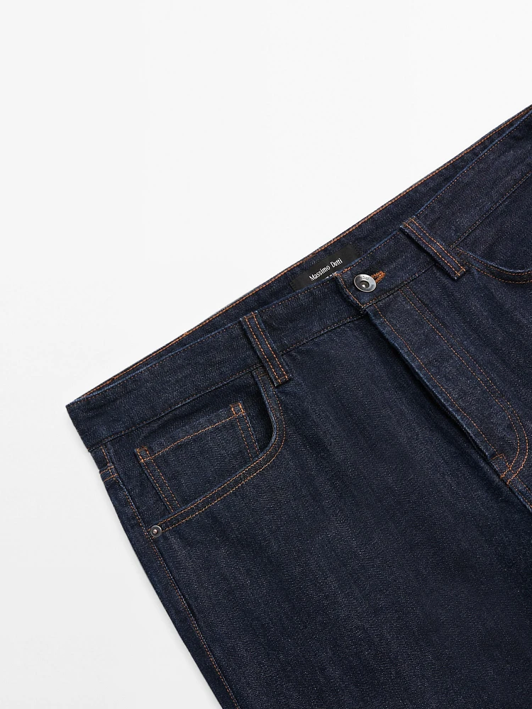 Jean selvedge relaxed fit 100 % coton