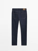 100% cotton relaxed fit selvedge jeans