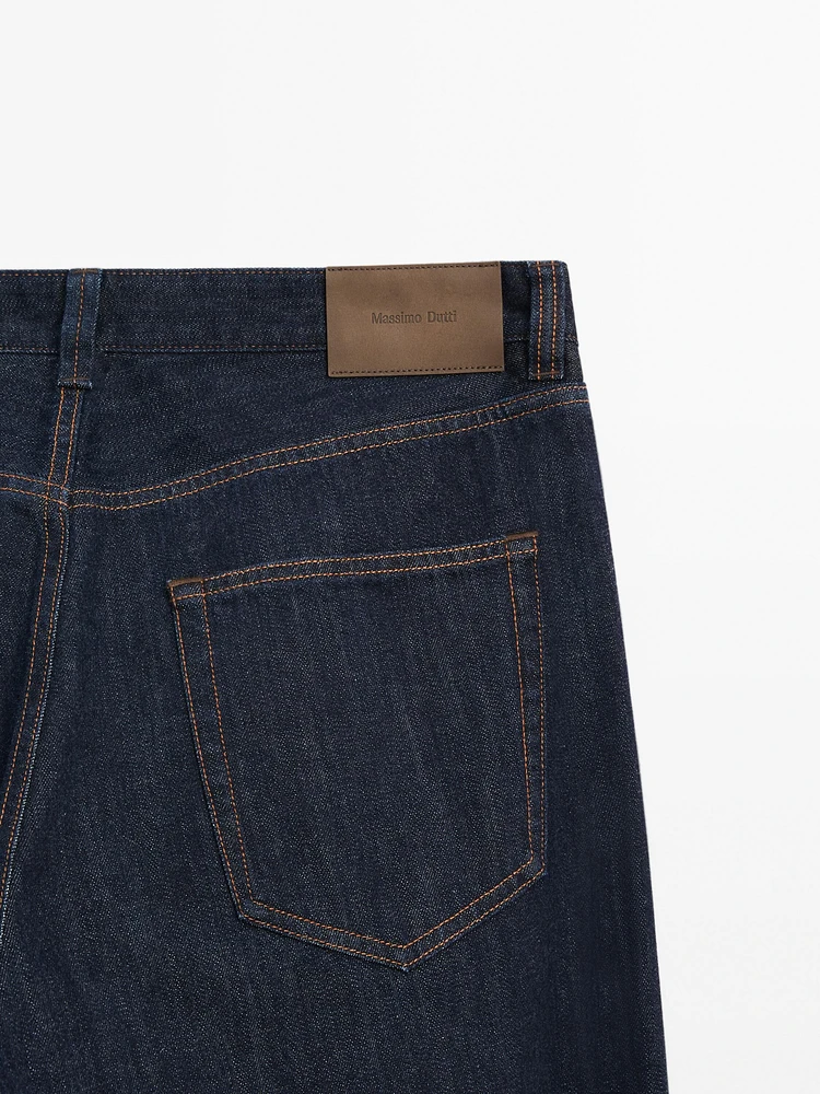 Jean selvedge relaxed fit 100 % coton