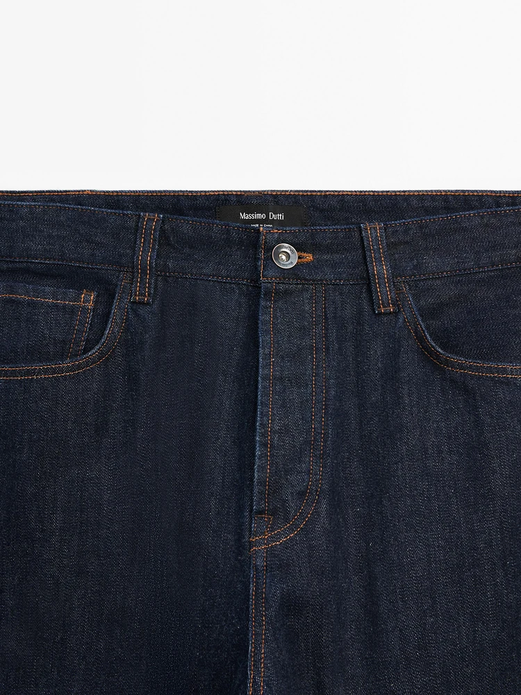 Jean selvedge relaxed fit 100 % coton