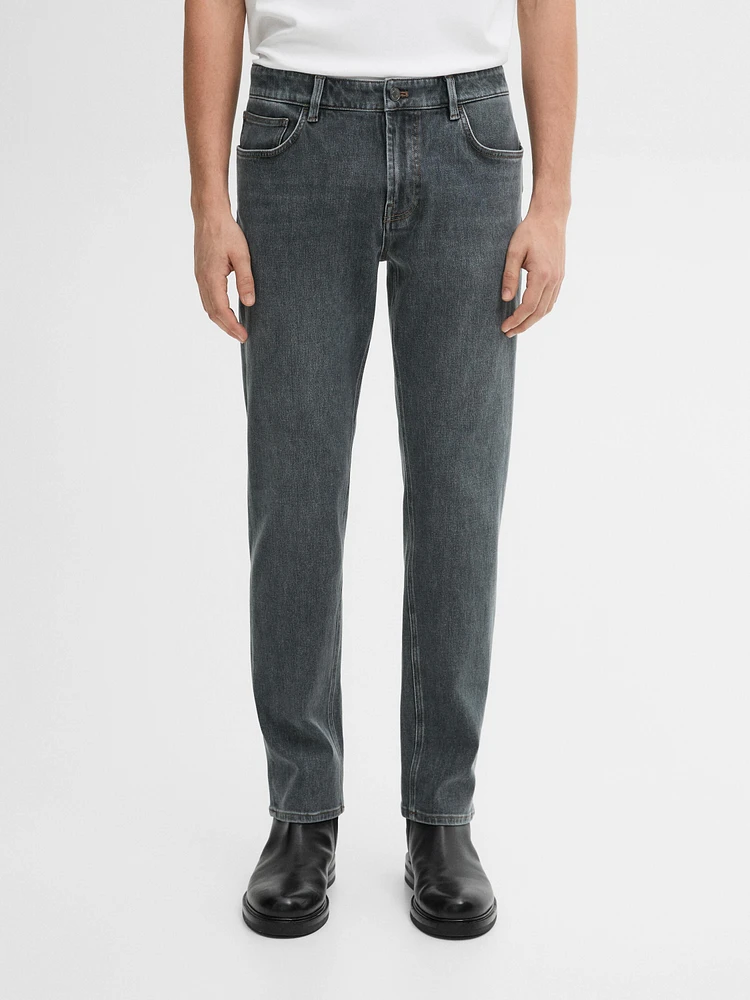 Jean tapered fit en coton mélangé