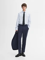 Wool blend suit trousers