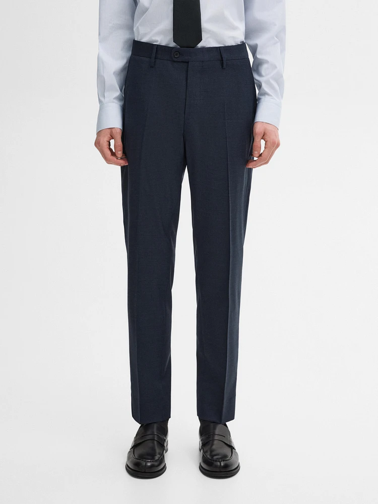 Wool blend suit trousers