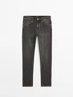 Relaxed fit cotton jeans