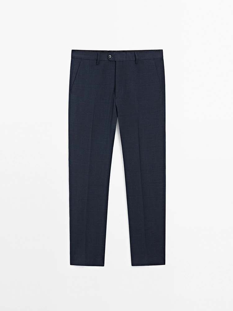 Pantalon de costume en laine mélangée