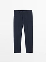 Pantalon de costume en laine mélangée