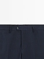 Pantalon de costume en laine mélangée