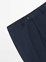Pantalon de costume en laine mélangée