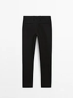 Regular fit 100% wool trousers