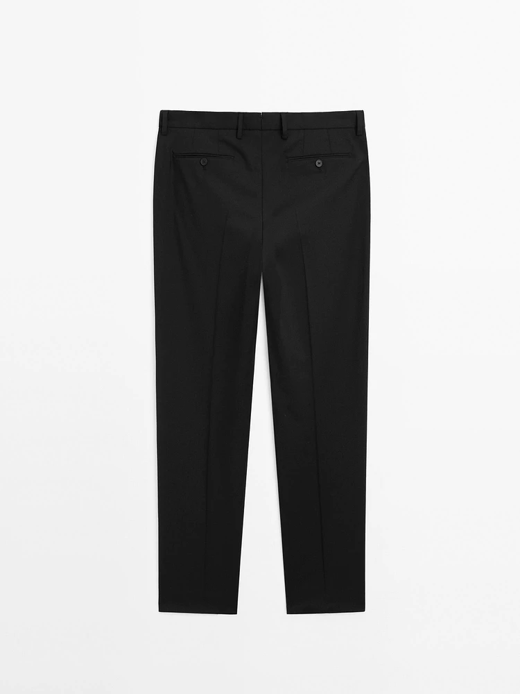 100% wool suit trousers