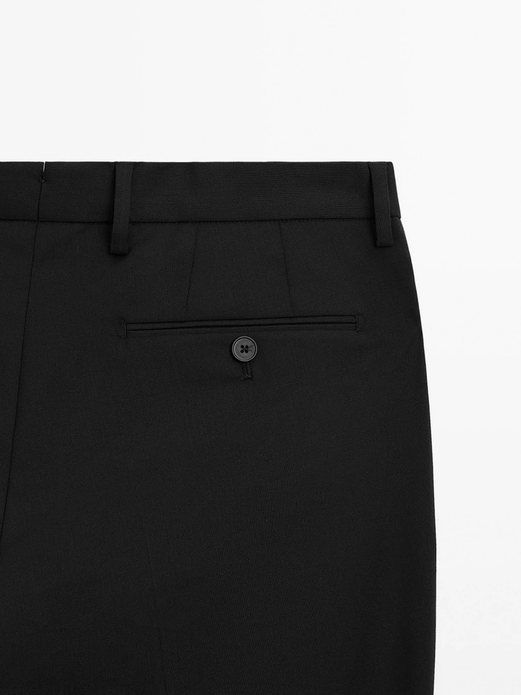 100% wool suit trousers