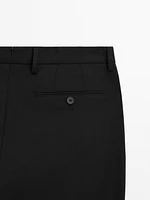 100% wool suit trousers