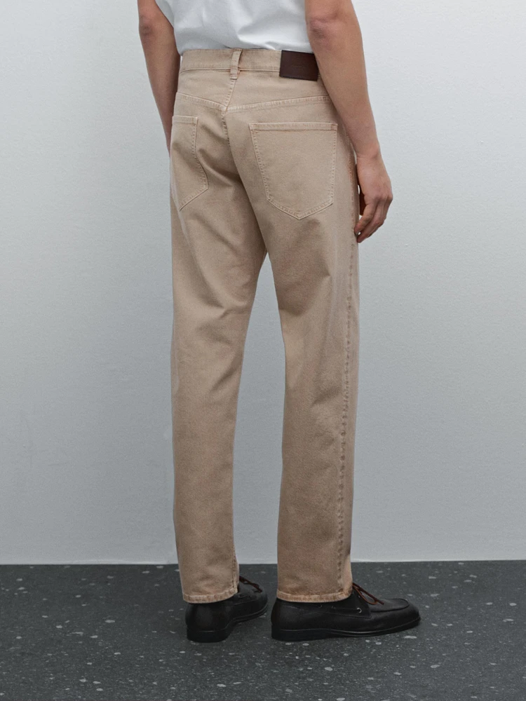 Relaxed fit denim trousers