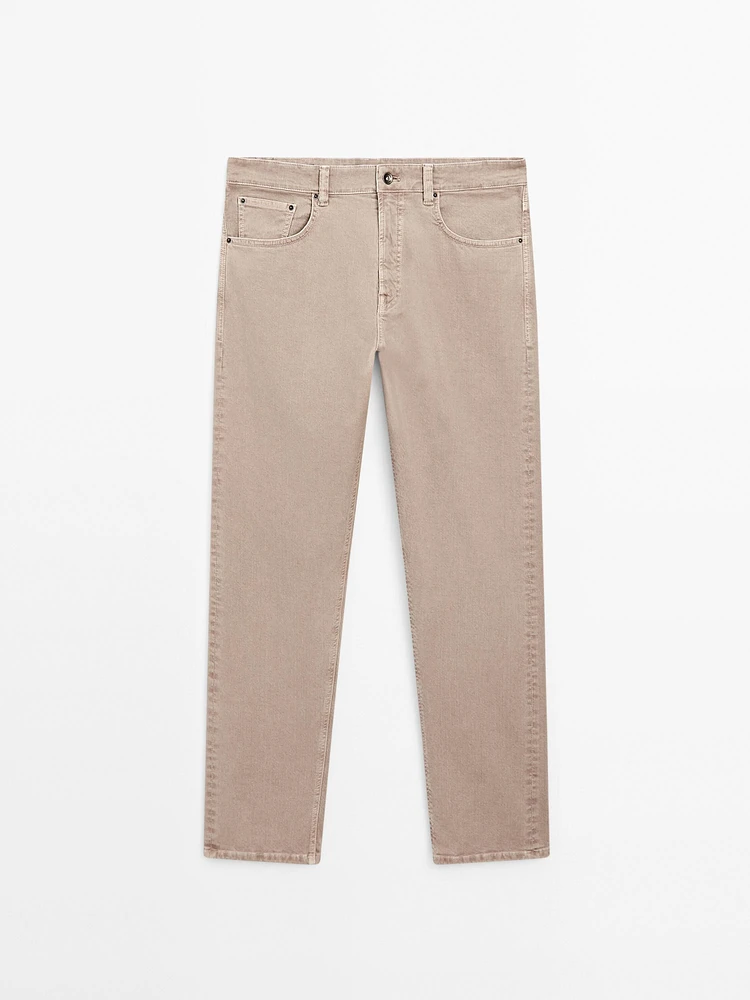 Relaxed fit denim trousers