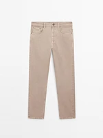 Relaxed fit denim trousers