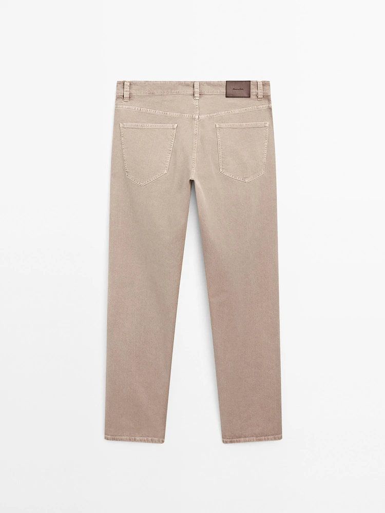 Relaxed fit denim trousers