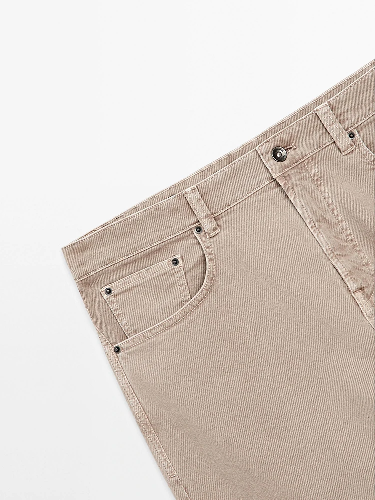 Relaxed fit denim trousers