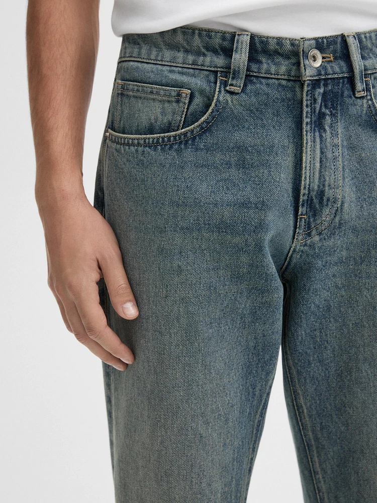 Jean tapered fit en coton