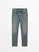 Jean tapered fit en coton