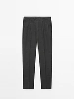 Wool blend smart trousers