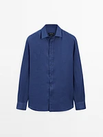 100% linen slim fit shirt