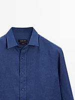 100% linen slim fit shirt