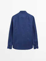 100% linen slim fit shirt