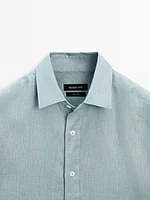 100% linen slim fit shirt