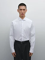 Slim fit striped 100% cotton shirt