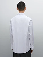 Slim fit striped 100% cotton shirt
