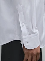 Slim fit striped 100% cotton shirt