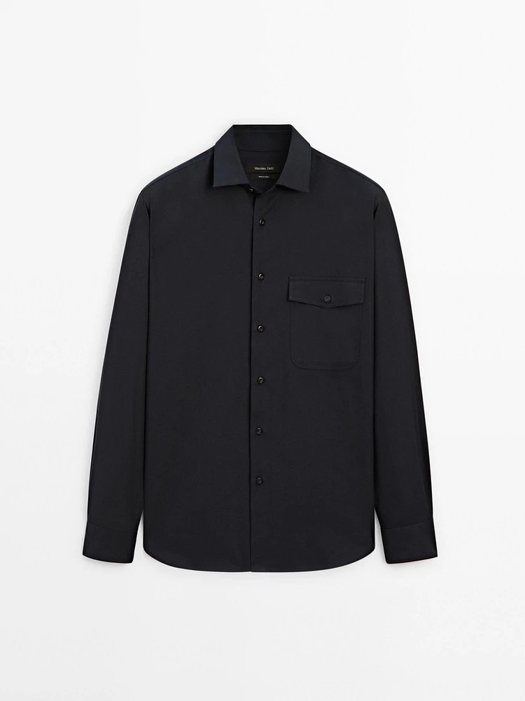 Cotton blend shirt