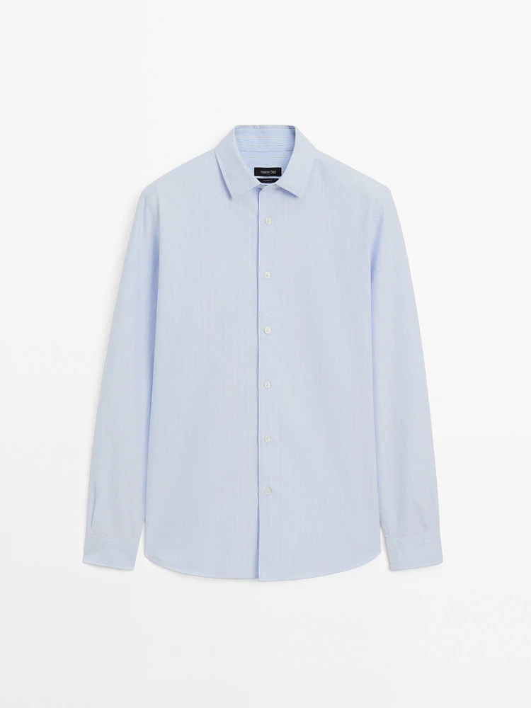 Chemise oxford à rayures 100 % coton