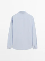 100% cotton striped Oxford shirt