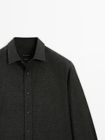 100% cotton houndstooth shirt